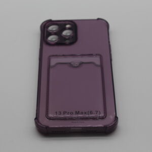 Apple iPhone 13 Pro Max Transparent Kartlıklı Antişok Kılıf Şeff